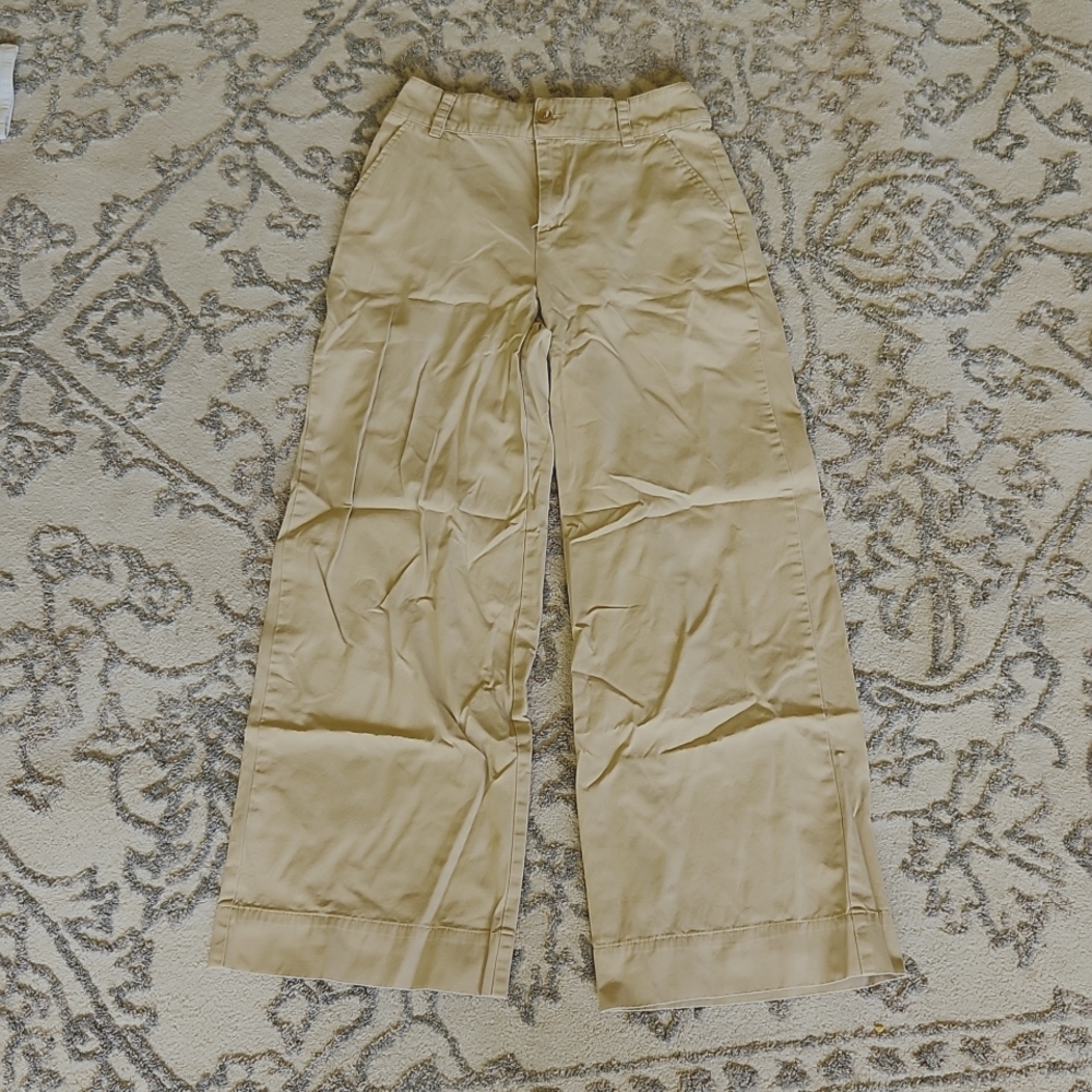 Khaki wide leg pants